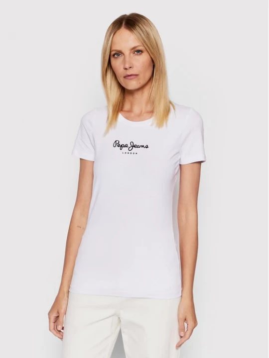 Obrázek produktu Pepe Jeans T-Shirt New Virgina PL505202 Bílá Slim Fit