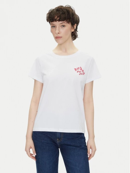 Obrázek produktu Pepe Jeans T-Shirt Rosey PL506070 Bílá Regular Fit