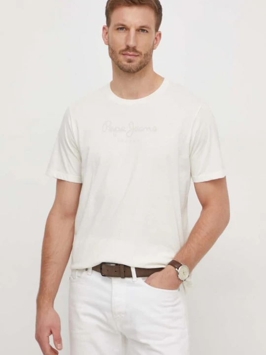 Obrázek produktu Pepe Jeans tričko pánské bavlněné EGGO N béžová