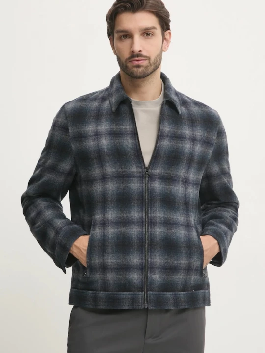 Obrázek produktu Pepe Jeans Vlněná košilová bunda MARRINGTON námořnická modř