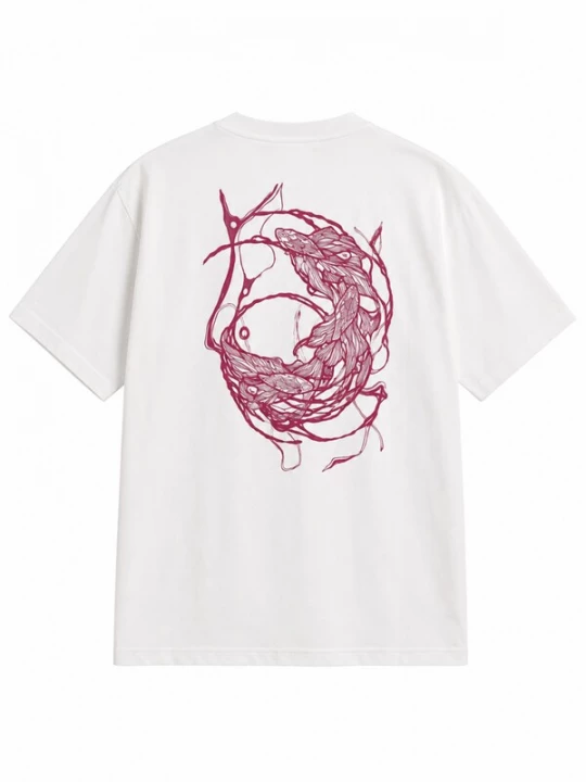 Obrázek produktu Perfect&Basic Tričko 'Koi Back Flock' béžová