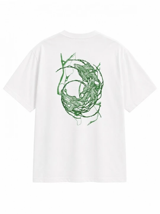Obrázek produktu Perfect&Basic Tričko 'Koi Back Flock' offwhite