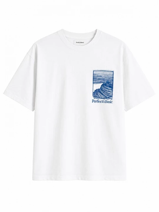 Obrázek produktu Perfect&Basic Tričko 'Oversize Tee Unisex – “Ola Azul”' modrá