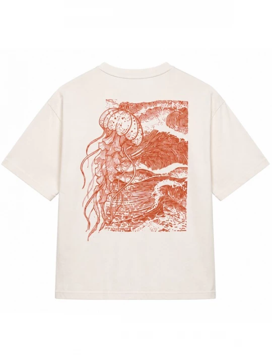 Obrázek produktu Perfect&Basic Trikot 'Jellyfish Oversize Unisex Tee' korálová