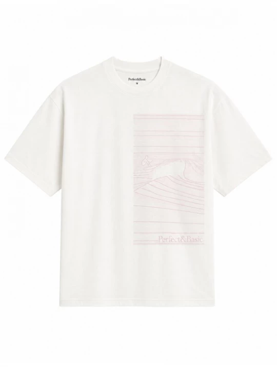 Obrázek produktu Perfect&Basic Trikot 'Oversize Unisex - Wave Flock Tee' pastelově růžová