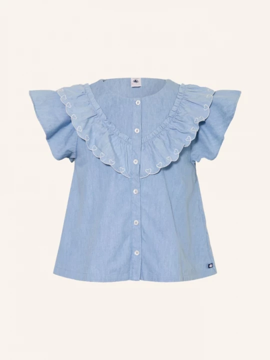 Obrázek produktu Petit Bateau Blůza S Volánky tmavě modrá