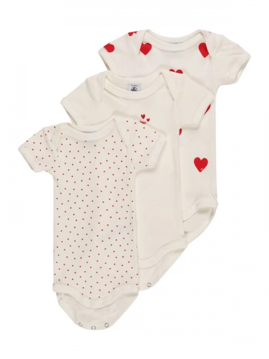 Obrázek produktu PETIT BATEAU Dupačky / body červená / bílá