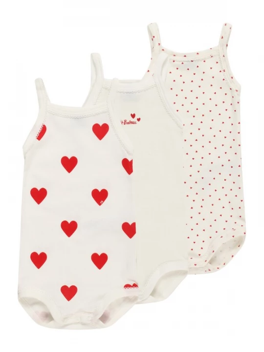 Obrázek produktu PETIT BATEAU Dupačky / body ohnivá červená / bílá