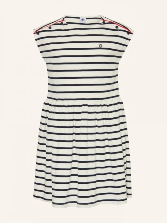 Obrázek produktu Petit Bateau Jerseyové Šaty bílá / tmavě modrá