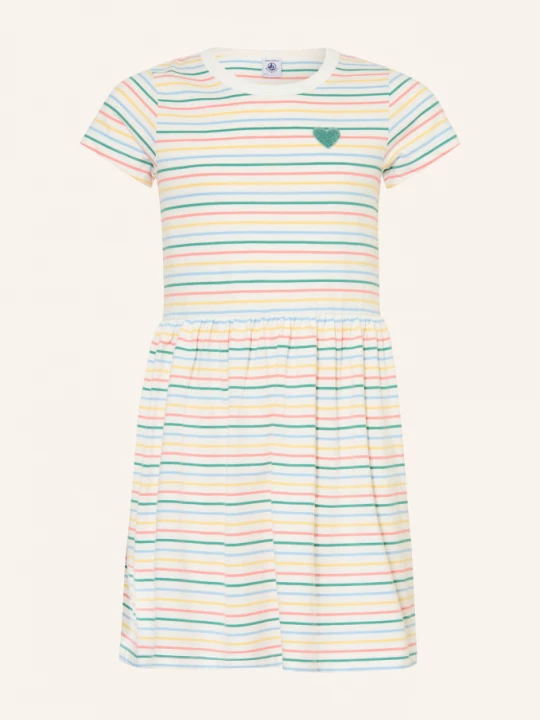 Obrázek produktu Petit Bateau Jerseyové Šaty krémová / světle červená / žlutá