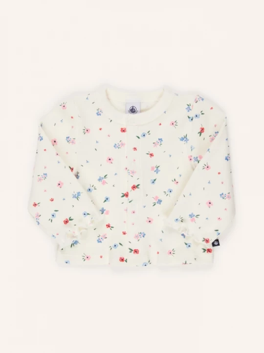 Obrázek produktu Petit Bateau Mikina bílá / růžová / zelená