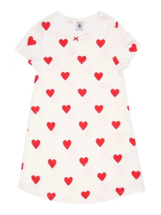 Obrázek produktu PETIT BATEAU Noční košilka červená / bílá