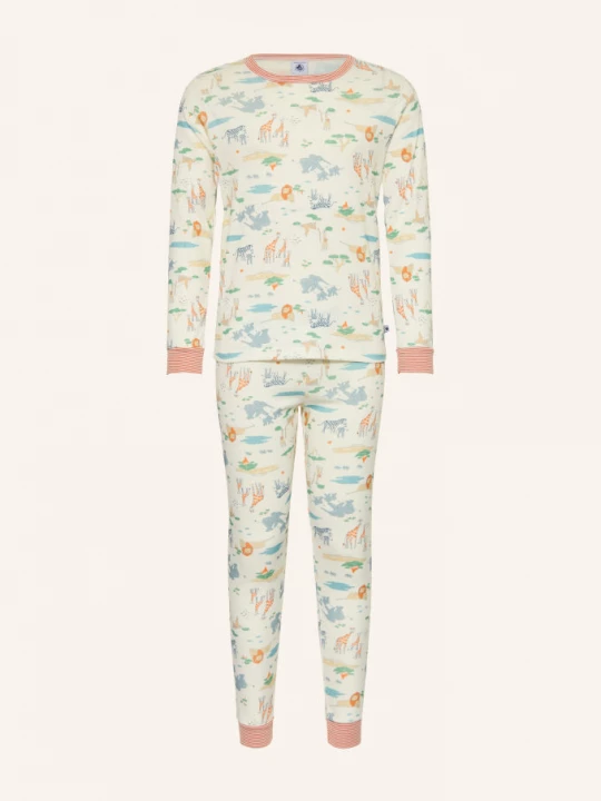 Obrázek produktu Petit Bateau Pyžamo režná / oranžová / zelená