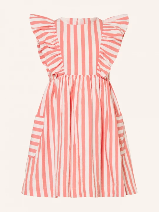 Obrázek produktu Petit Bateau Šaty S Volánky světle červená / bílá