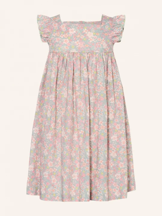 Obrázek produktu Petit Bateau Šaty S Volánky světle zelená / světle růžová / růžová