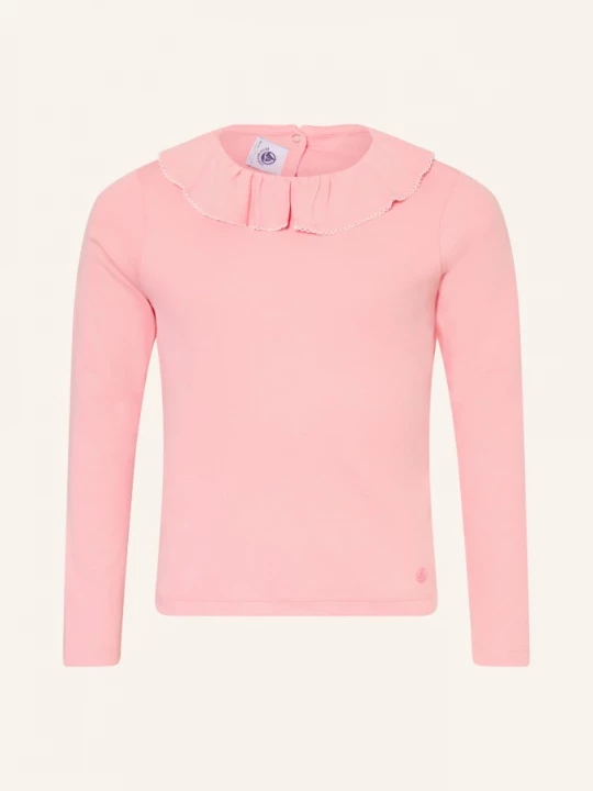 Obrázek produktu Petit Bateau Tričko S Dlouhým Rukávem A Volánky růžová