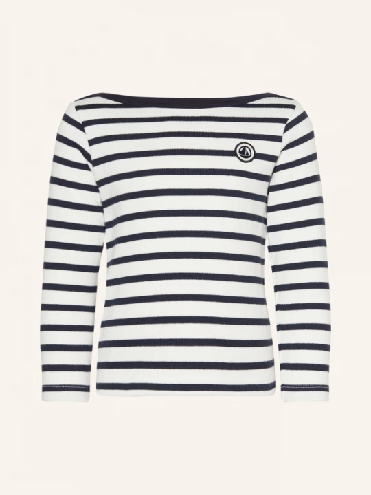 Obrázek produktu Petit Bateau Tričko S Dlouhým Rukávem tmavě modrá / bílá