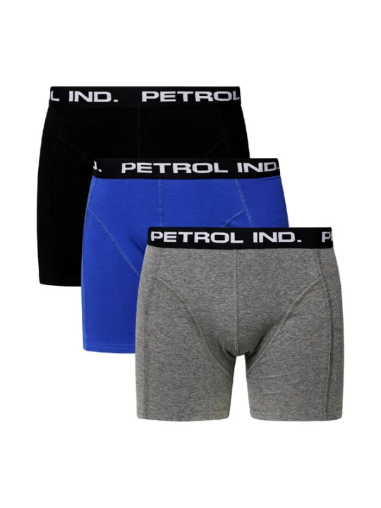 Obrázek produktu Petrol Industries Boxerky modrá / šedý melír / černá / bílá