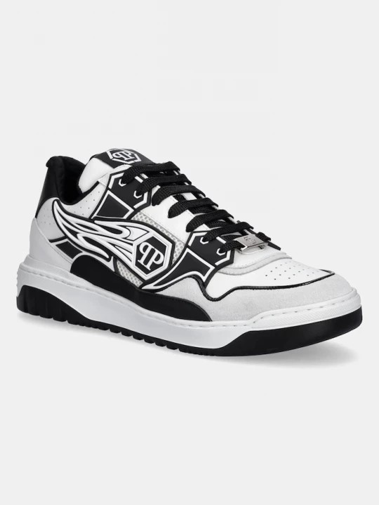 Obrázek produktu Philipp Plein Kožené tenisky Lo-Top Hexagon