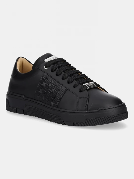 Obrázek produktu Philipp Plein Kožené tenisky Philipp Plein Lo-Top Monogram černá