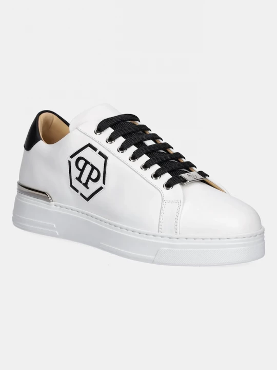 Obrázek produktu Philipp Plein Kožené tenisky Philipp Plein Nappa Lo-Top Hexagon