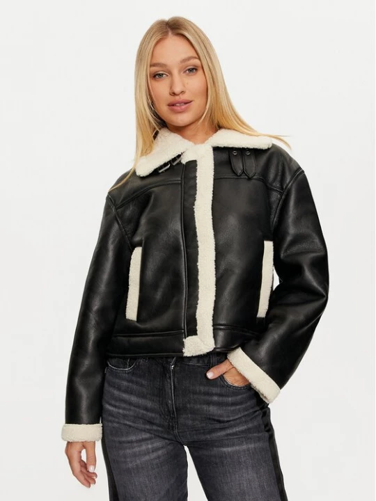 Obrázek produktu Pieces Bunda z imitace kůže Janelle 17141595 Černá Regular Fit