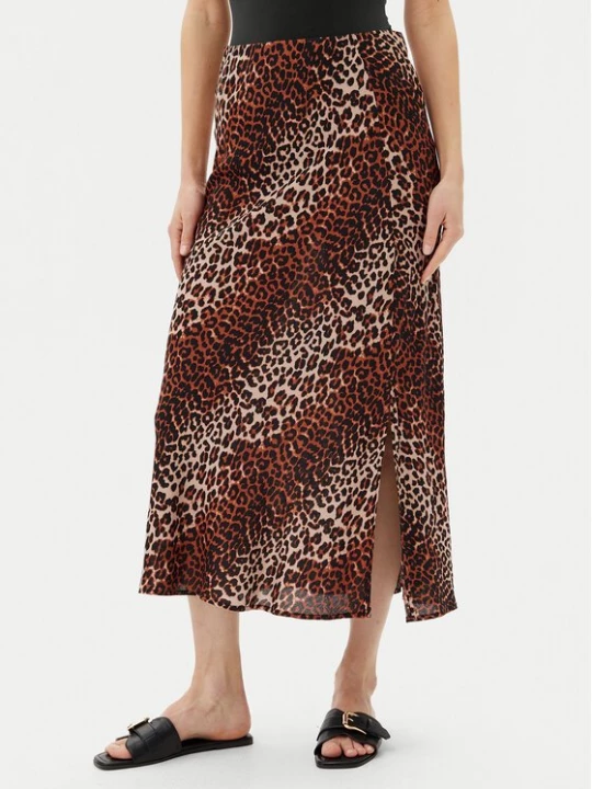 Obrázek produktu Pieces Midi sukně Nya 17147811 Hnědá Regular Fit