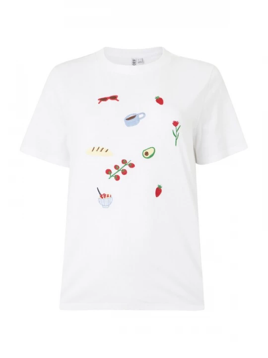 Obrázek produktu PIECES Tričko 'PCGAK' světlemodrá / trávově zelená / tmavě červená / bílá