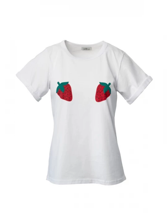Obrázek produktu Pineapples Don't Have Sleeves Tričko 'I Love You Berry Much' bílá