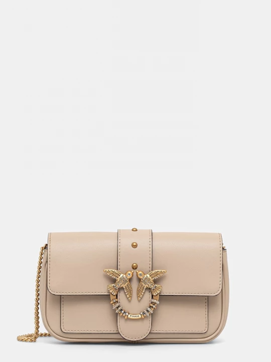 Obrázek produktu Pinko crossbody kabelka dámská kožená béžová