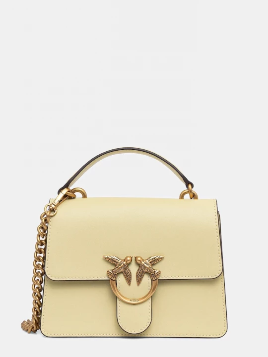 Obrázek produktu Pinko crossbody kabelka dámská kožená žlutá