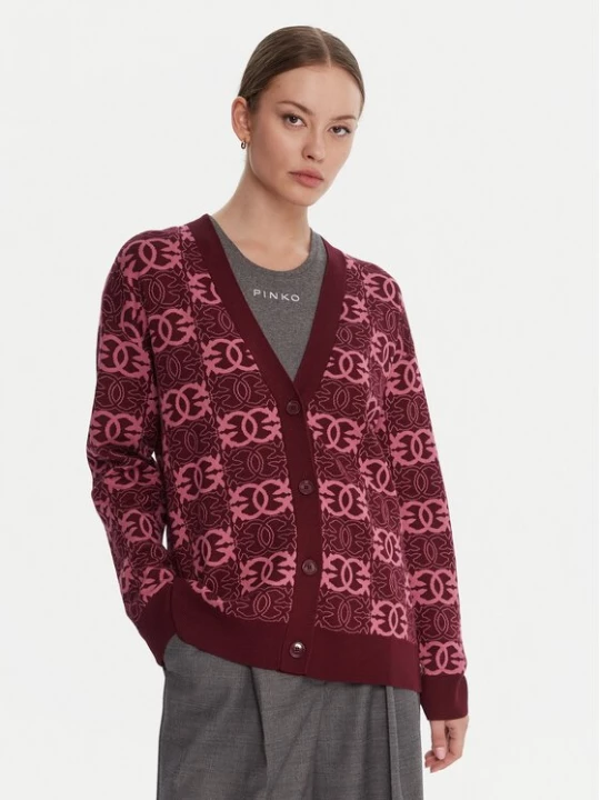 Obrázek produktu PINKO Kardigan Half Breed 106042 A2YD Bordó Regular Fit