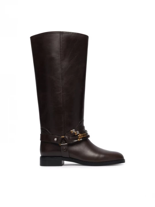 Obrázek produktu PINKO Kozačky ve vojenském stylu Cheval 01 SD0583P001 Tmavě hnědá