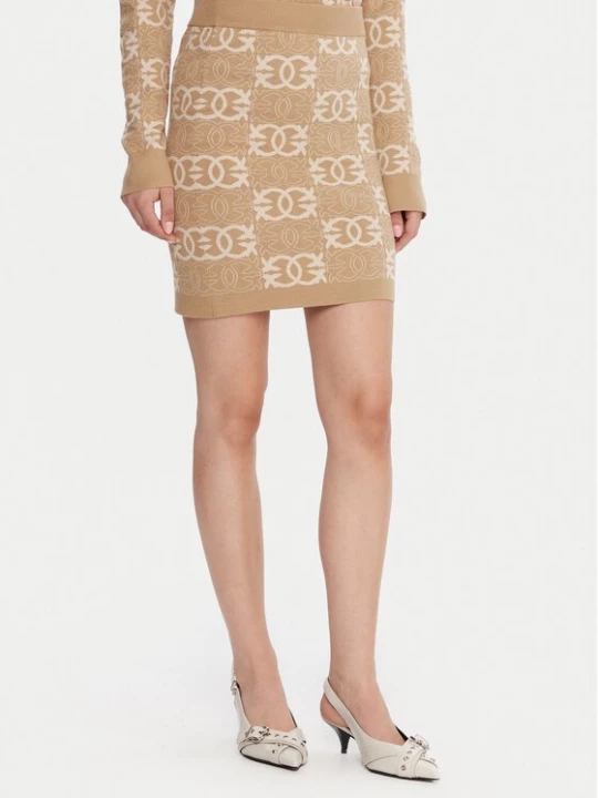 Obrázek produktu PINKO Mini sukně Bang Bang 106040 A2YD Béžová Slim Fit