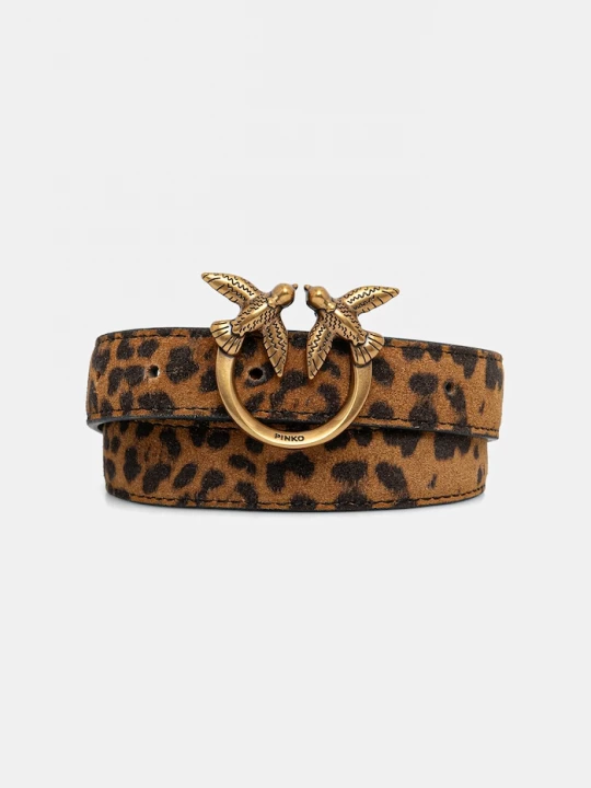 Obrázek produktu Pinko Semišový pásek Pinko Leopard print hnědá
