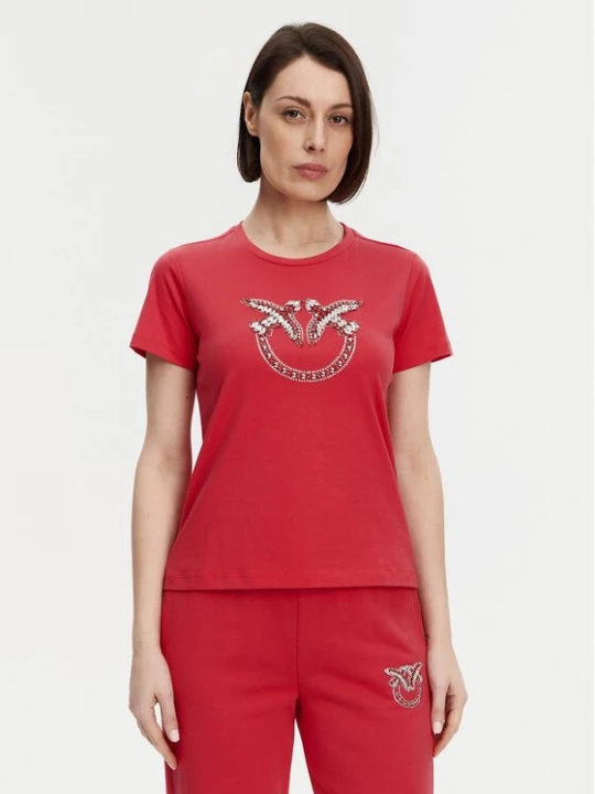 Obrázek produktu PINKO T-Shirt Quentin 100535 A2G7 Červená Regular Fit