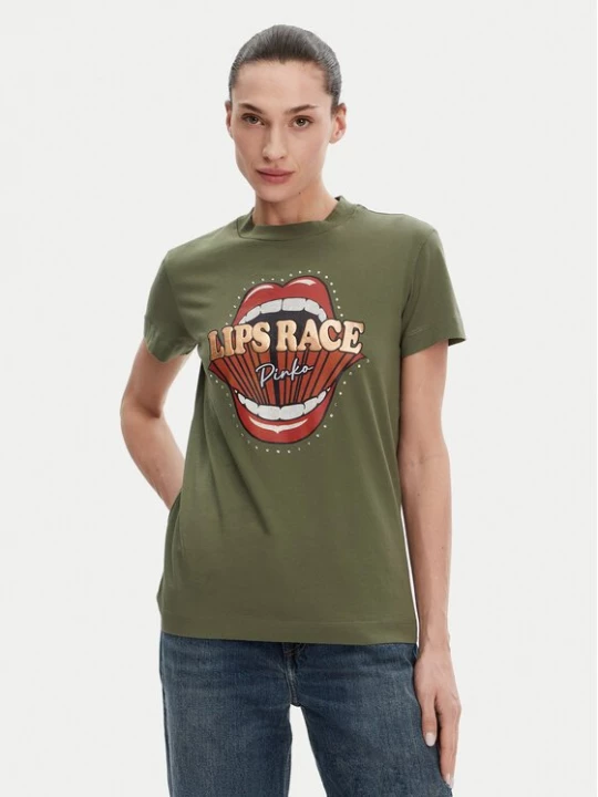 Obrázek produktu PINKO T-Shirt Trapani 105050 A2D8 Khaki Regular Fit