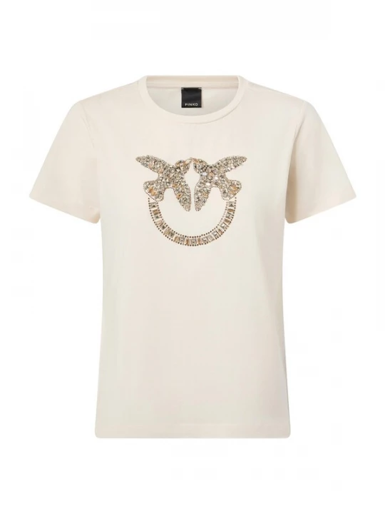 Obrázek produktu PINKO Tričko 'PINKO QUENTIN T-SHIRT JERSEY T-SHIRT' béžová