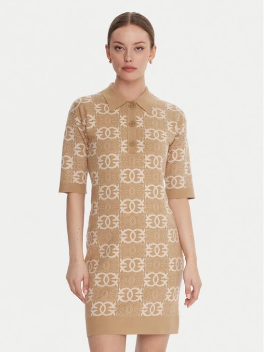 Obrázek produktu PINKO Úpletové šaty Nothing 106039 A2YD Béžová Regular Fit