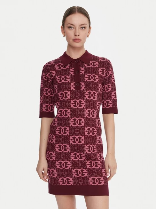 Obrázek produktu PINKO Úpletové šaty Nothing 106039 A2YD Bordó Regular Fit