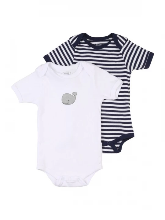 Obrázek produktu PLAYSHOES Dupačky / body marine modrá / šedá / bílá