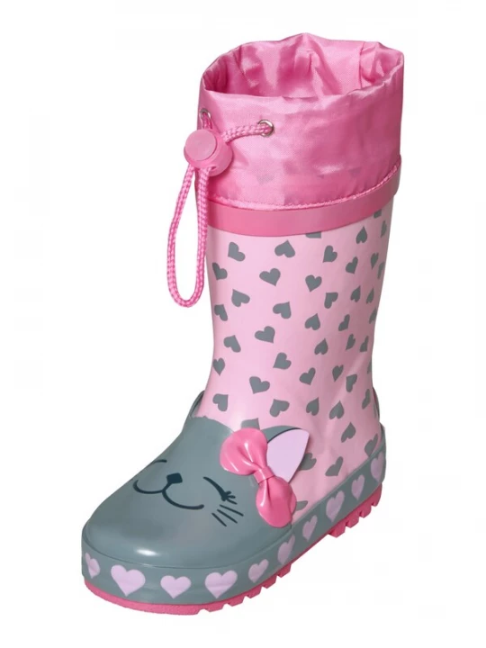 Obrázek produktu PLAYSHOES Gumové holínky 'Katze' pastelově zelená / růžová
