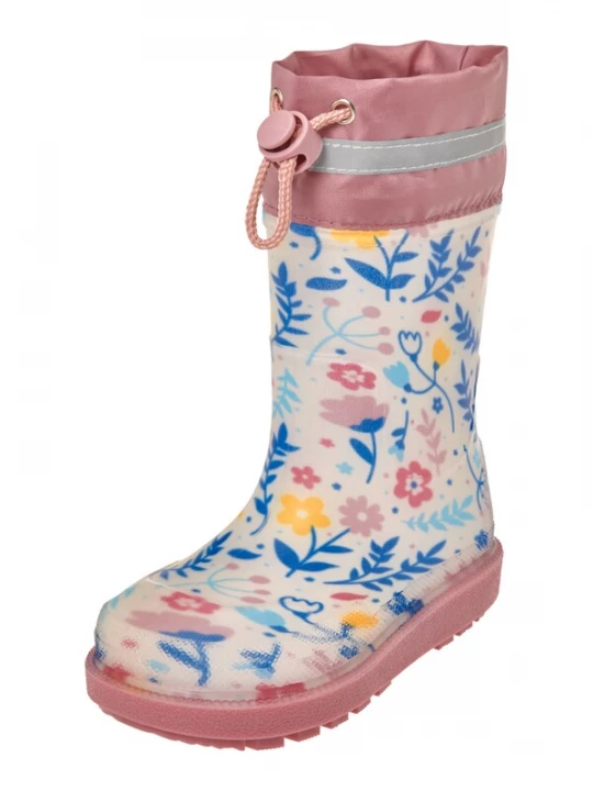 Obrázek produktu PLAYSHOES Gumové holínky režná / modrá / kari / starorůžová