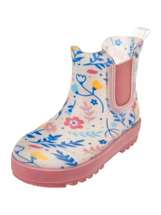 Obrázek produktu PLAYSHOES Gumové holínky světle béžová / modrá / kari / růžová