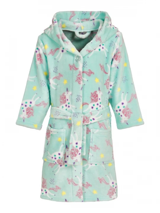 Obrázek produktu PLAYSHOES Koupací plášť 'Einhorn' mátová / fialová / pink / bílá