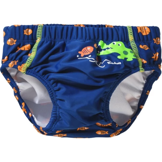 Obrázek produktu PLAYSHOES Plavky 'Krokodil'  tmavě modrá / jablko / oranžová / bílá