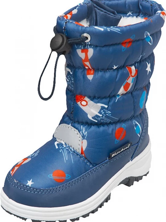 Obrázek produktu PLAYSHOES Sněhule 'Weltraum'  modrá / šedá / červená