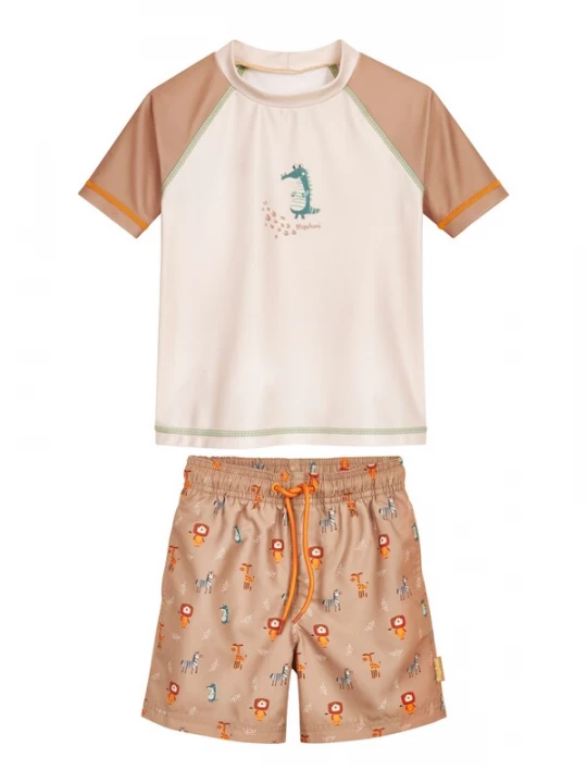Obrázek produktu PLAYSHOES UV ochrana 'Wildtiere' písková / mokka / světle zelená / oranžová