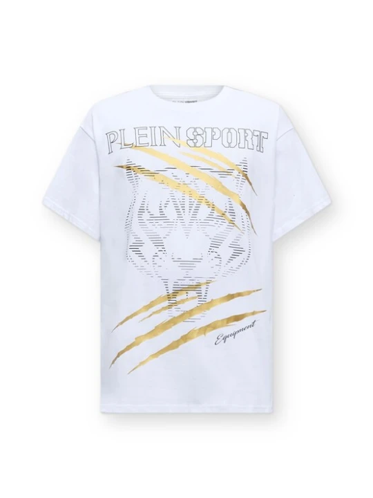 Obrázek produktu Plein Sport Tričko 'Tiger Golden Scratch' zlatá / černá / bílá