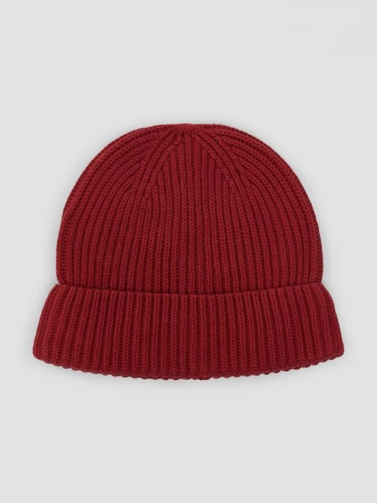 Obrázek produktu Pletená bavlněná čepice beanie s ohrnutým lemem s.Oliver červená